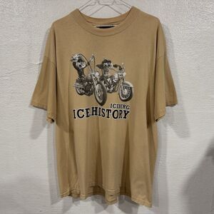 Vintage 90s Iceberg Jeans History Looney Tunes Cartoon Motorcycle T-Shirt XL